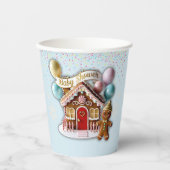 Gold Gingerbread House Baby shower Papieren Bekers (Voorkant)