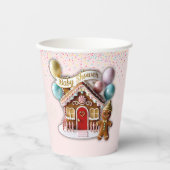 Gold Gingerbread House Baby shower Papieren Bekers (Voorkant)