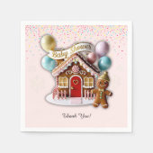Gold Gingerbread House Baby shower Servet (Voorkant)