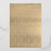 Gold Ginkgo Leaf Elegant Wedding Folie Uitnodiging (Achterkant)