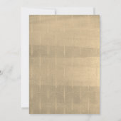Gold Ginkgo Leaf White Wedding Kaart (Achterkant)