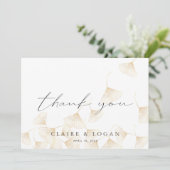 Gold Ginkgo Leaves White Hartelijk dank Kaart (Staand voorkant)