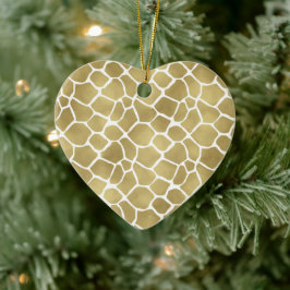Gold Giraffe afdrukken Keramisch Ornament