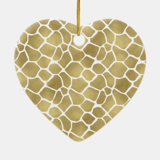 Gold Giraffe afdrukken Keramisch Ornament (Achterkant)