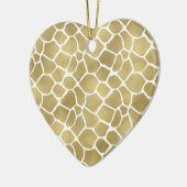 Gold Giraffe afdrukken Keramisch Ornament (Links)