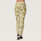 Gold Giraffe afdrukken Leggings (Achterkant)