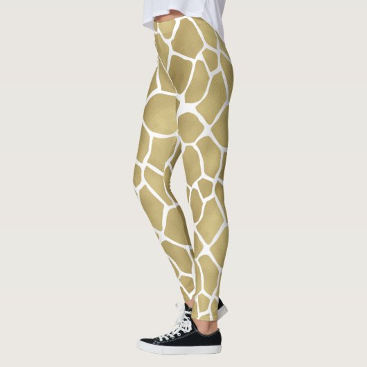 Gold Giraffe afdrukken Leggings (Links)