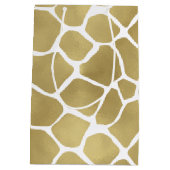 Gold Giraffe afdrukken Medium Cadeauzakje (Achterkant)