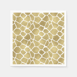 Gold Giraffe afdrukken Servetten