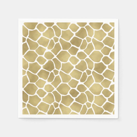 Gold Giraffe afdrukken Servetten (Voorkant)
