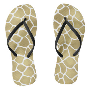 Gold Giraffe afdrukken Teenslippers
