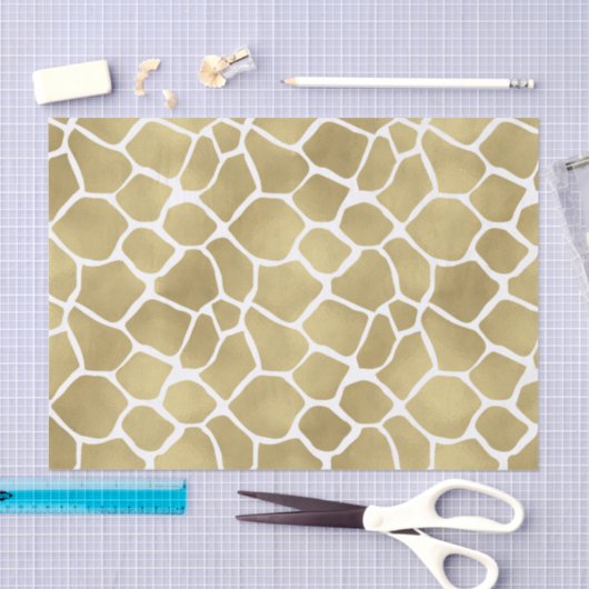 Gold Giraffe afdrukken Tissuepapier (Craft)