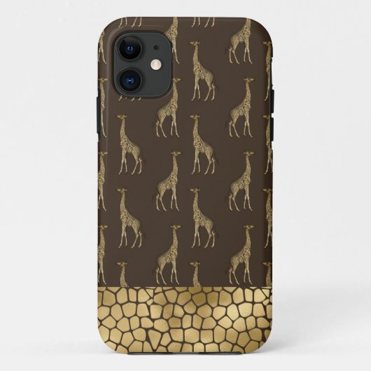 Gold Giraffe African Safari Chic Style Case-Mate iPhone Case (Achterkant)