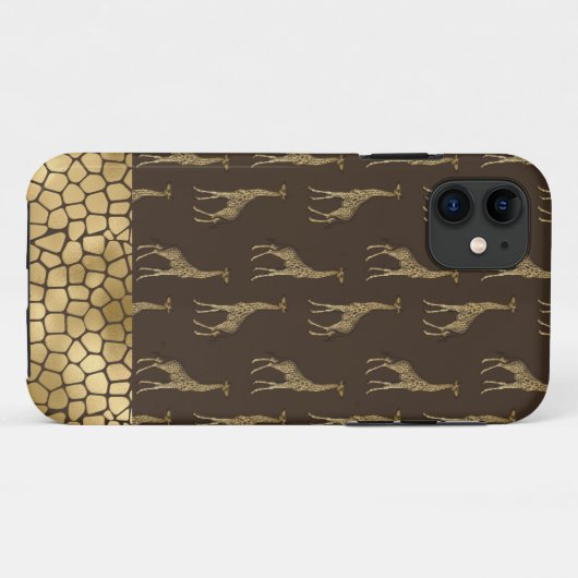Gold Giraffe African Safari Chic Style Case-Mate iPhone Case (Achterkant (horizontaal))