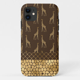 Gold Giraffe African Safari Stylish Chic Case-Mate iPhone Case