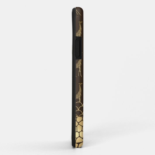 Gold Giraffe African Safari Stylish Chic Case-Mate iPhone Case (Achterkant/rechts)