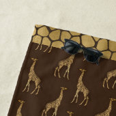 Gold Giraffe Chic Elegant Stylish Safari Strandlaken (In situ)
