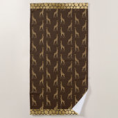 Gold Giraffe Chic Elegant Stylish Safari Strandlaken (Voorkant)