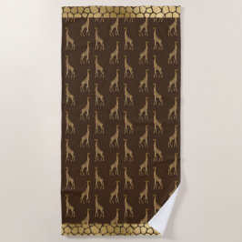 Gold Giraffe Chic Elegant Stylish Safari Strandlaken