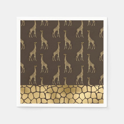 Gold Giraffe Chic Elegant Stylish Servet (Voorkant)