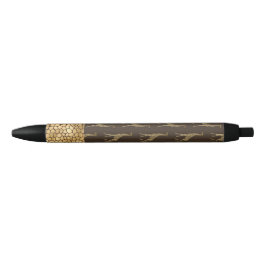 Gold Giraffe Chic Stylish Glam Zwarte Inkt Pen