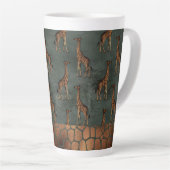 Gold Giraffe Elegant Chic Stylish Bronze Latte Mok (Rechterhoek)