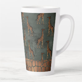 Gold Giraffe Elegant Chic Stylish Bronze Latte Mok