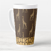 Gold Giraffe Elegant Chic Stylish Latte Mok (Linkerhoek)