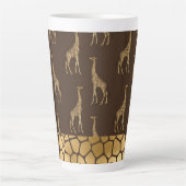 Gold Giraffe Elegant Chic Stylish Latte Mok (Voorkant)