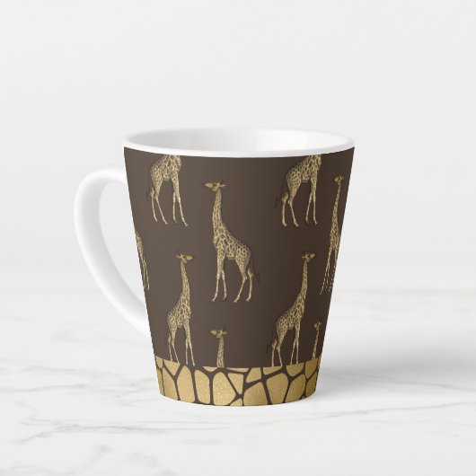 Gold Giraffe Elegant Chic Stylish Small Latte Mok (Linkerhoek)