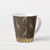 Gold Giraffe Elegant Chic Stylish Small Latte Mok (Rechterhoek)