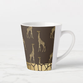 Gold Giraffe Elegant Chic Stylish Small Latte Mok