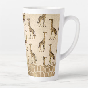 Gold Giraffe Elegant Chic Stylish VintageLatte Mok
