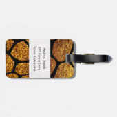 Gold Giraffe, Gold Glitter, Oerwoud, Jouw naam Bagagelabel (Achterkant horizontaal)