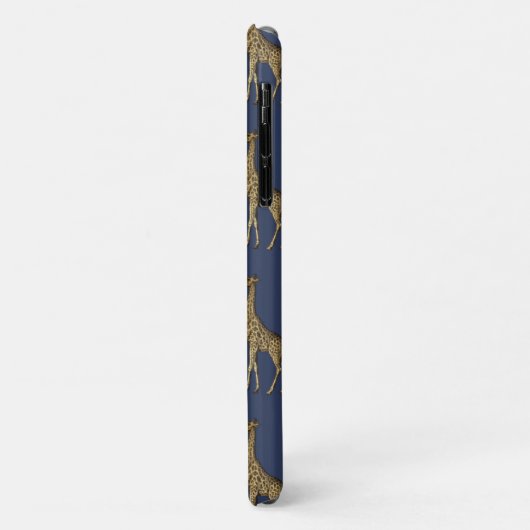 Gold Giraffe Navy BlueCase-Mate iPhone Case-draagt Case-Mate iPhone Case (Achterkant/links)