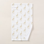 GOLD GIRAFFE OERWOUD WITTE BATHROOM TOWEL SET BAD HANDDOEK (Handdoek)