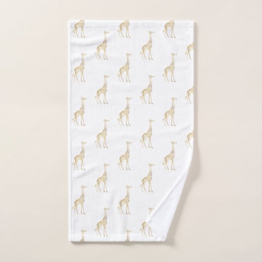 GOLD GIRAFFE OERWOUD WITTE BATHROOM TOWEL SET BAD HANDDOEK (Handdoek)