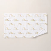 GOLD GIRAFFE OERWOUD WITTE BATHROOM TOWEL SET BAD HANDDOEK (Handdoek)