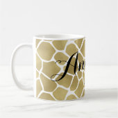 Gold Giraffe print op maat Koffiemok (Links)