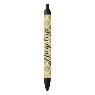 Gold Giraffe print op maat Zwarte Inkt Pen