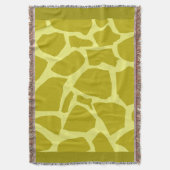 Gold Giraffe Texture Throw Blanket Deken (Voorkant Verticaal)