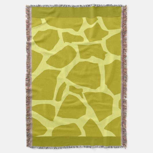 Gold Giraffe Texture Throw Blanket Deken (Voorkant Verticaal)