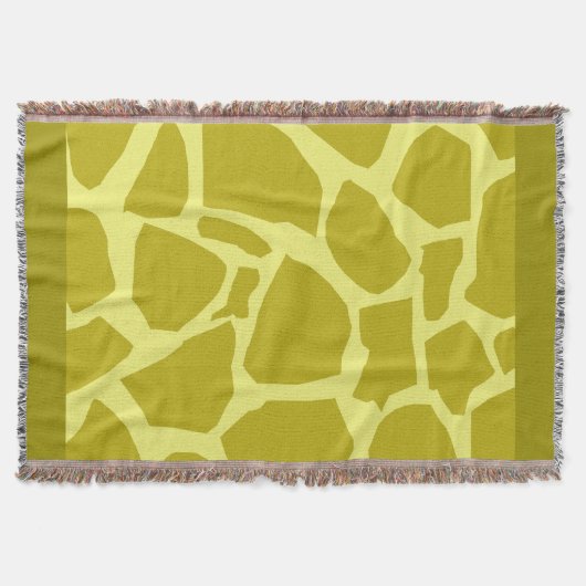 Gold Giraffe Texture Throw Blanket Deken (Voorkant)