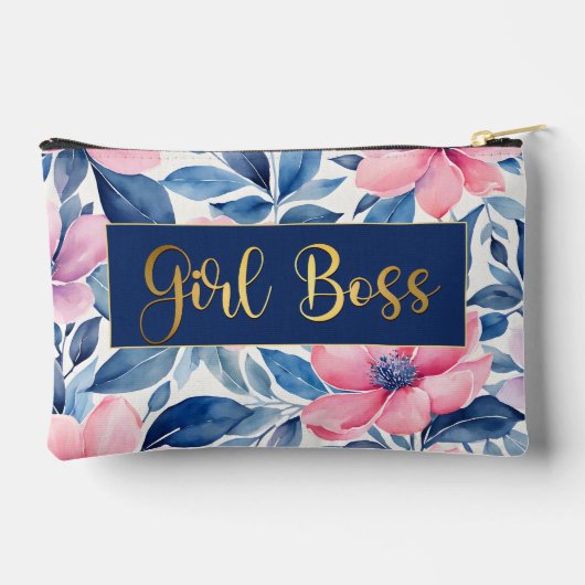 Gold Girl baas met bloemenpatroon Beste baas OOIT Etui (Achterkant)