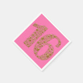 Gold Glam 16 Zestien 16e verjaardag ELKE KLEUR Servetten (Hoek)