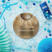Gold Glam 50 en Fabulous Papieren Bordje (Feest)