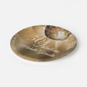 Gold Glam 50 en Fabulous Papieren Bordje (Gekanteld)