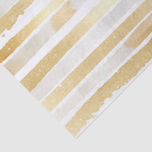 Gold Glam Abstract Stripes Verjaardag Tissuepapier (Detail)