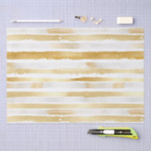 Gold Glam Abstract Stripes Verjaardag Tissuepapier (Craft)