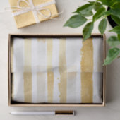 Gold Glam Abstract Stripes Verjaardag Tissuepapier (Geschenk)